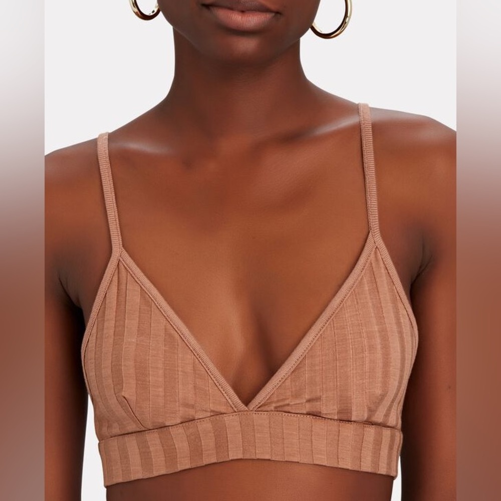 Jonathan Simkhai Standard Rikki rib Knit Triangle Bralette